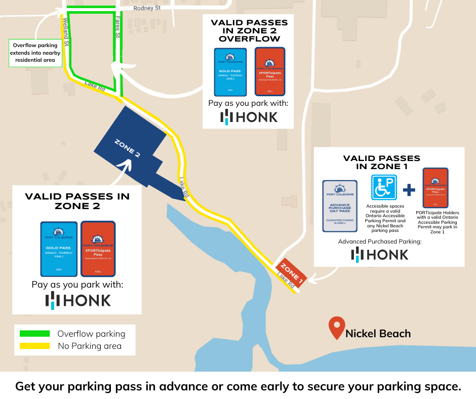 Nickel Beach Parking Zone Map