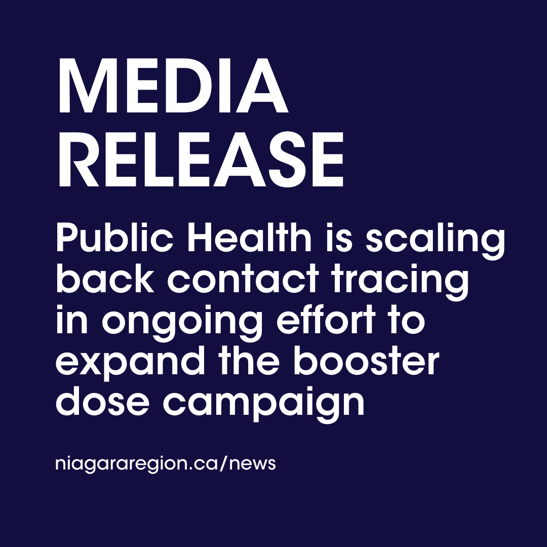Niagara Public Health Media Release