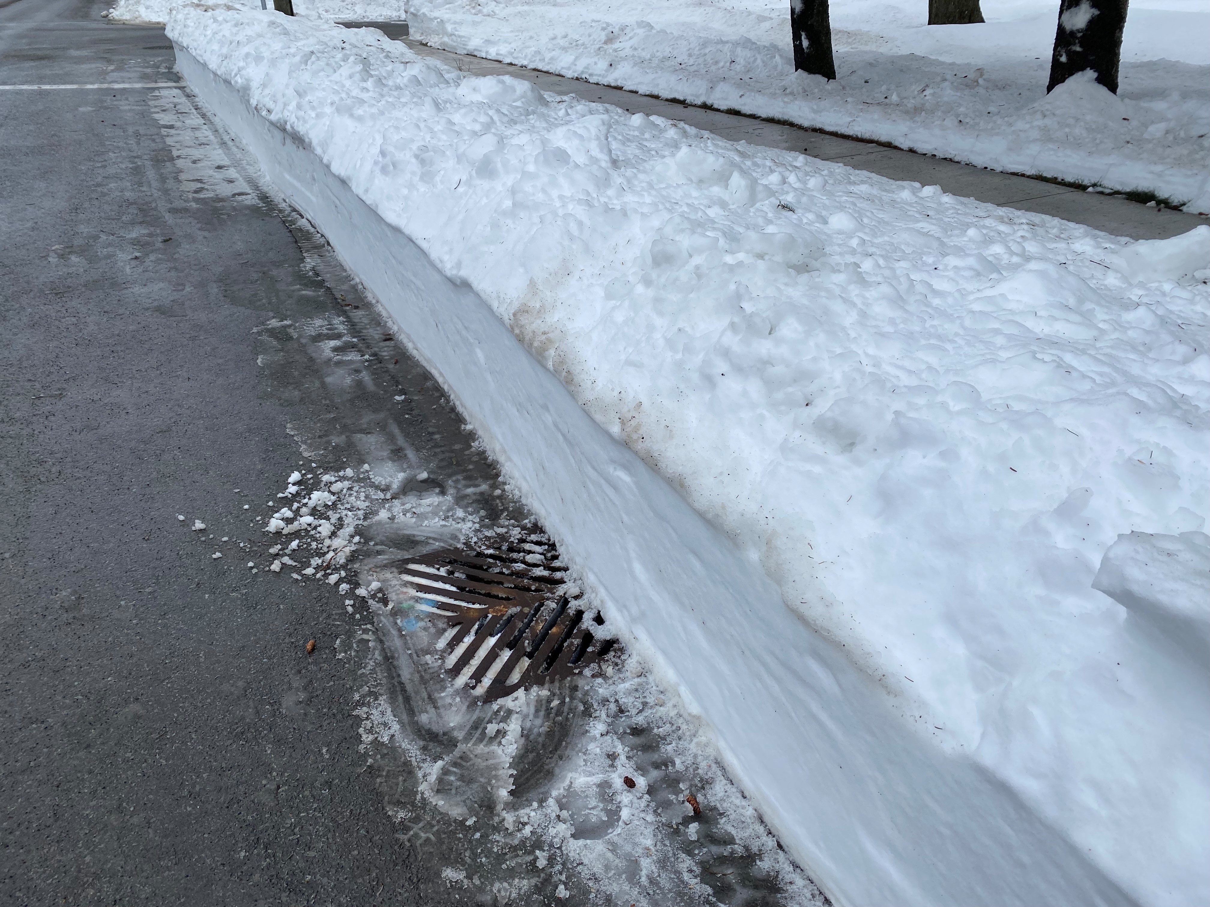 Snow removed from catch basin