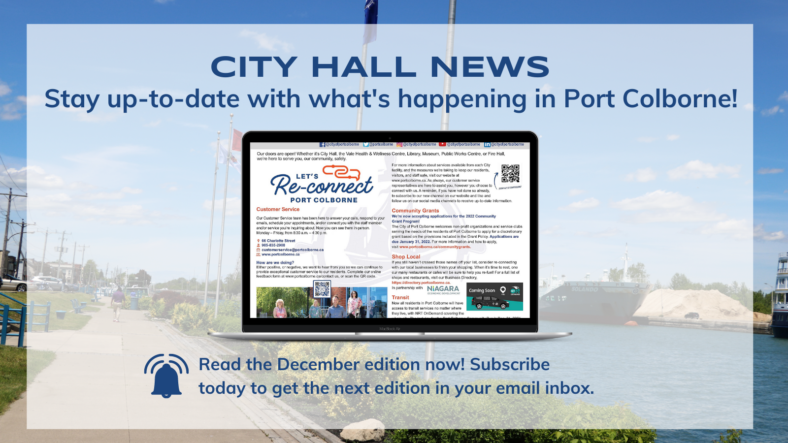 City Hall News in computer