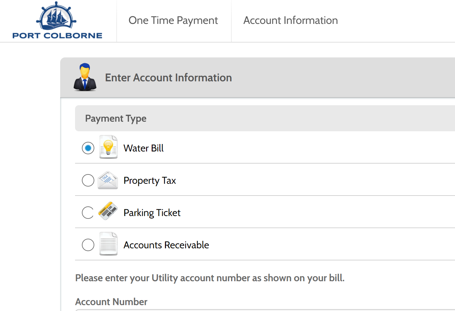 One Time Payment Portal