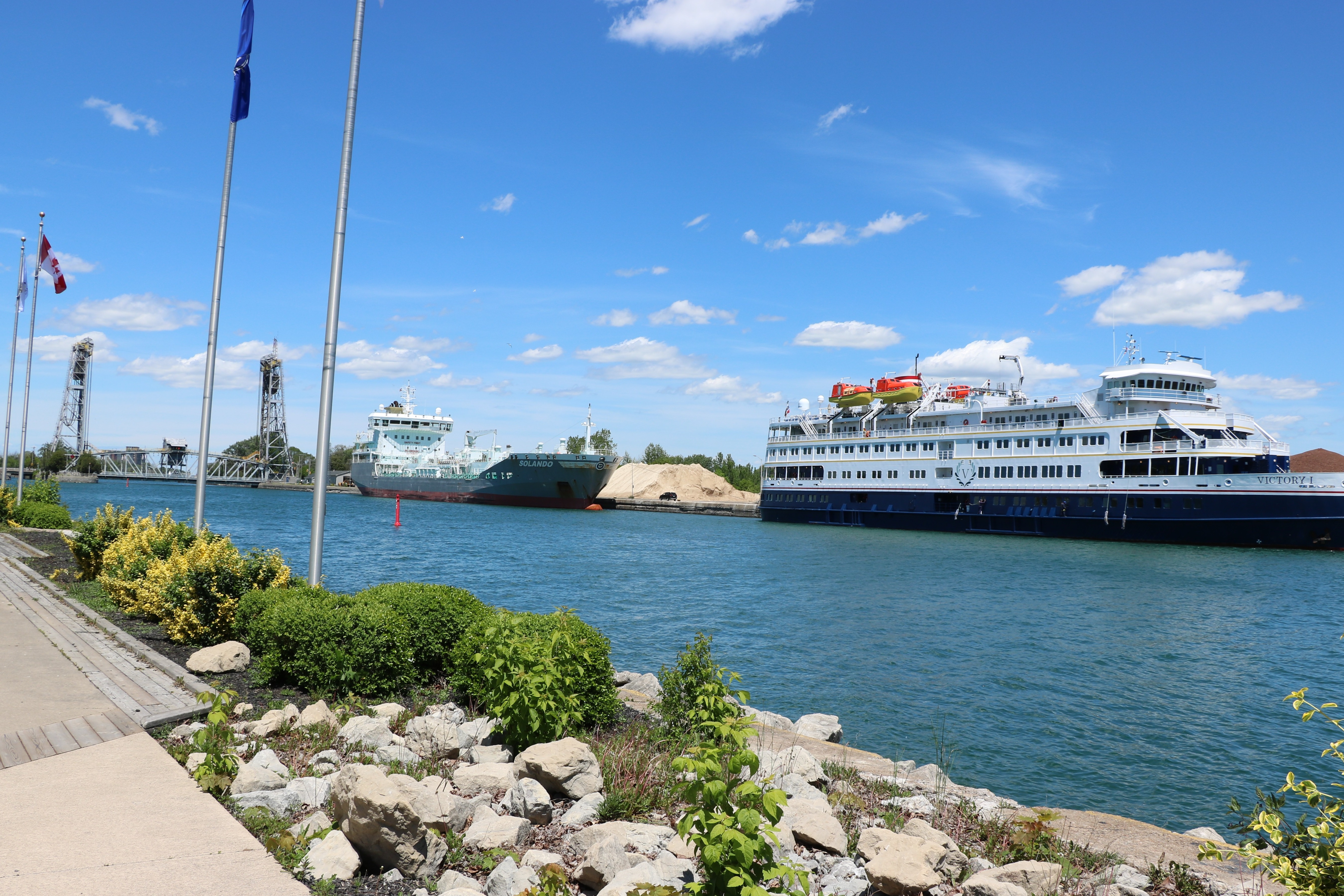 Cruise Ship on Canal Wall