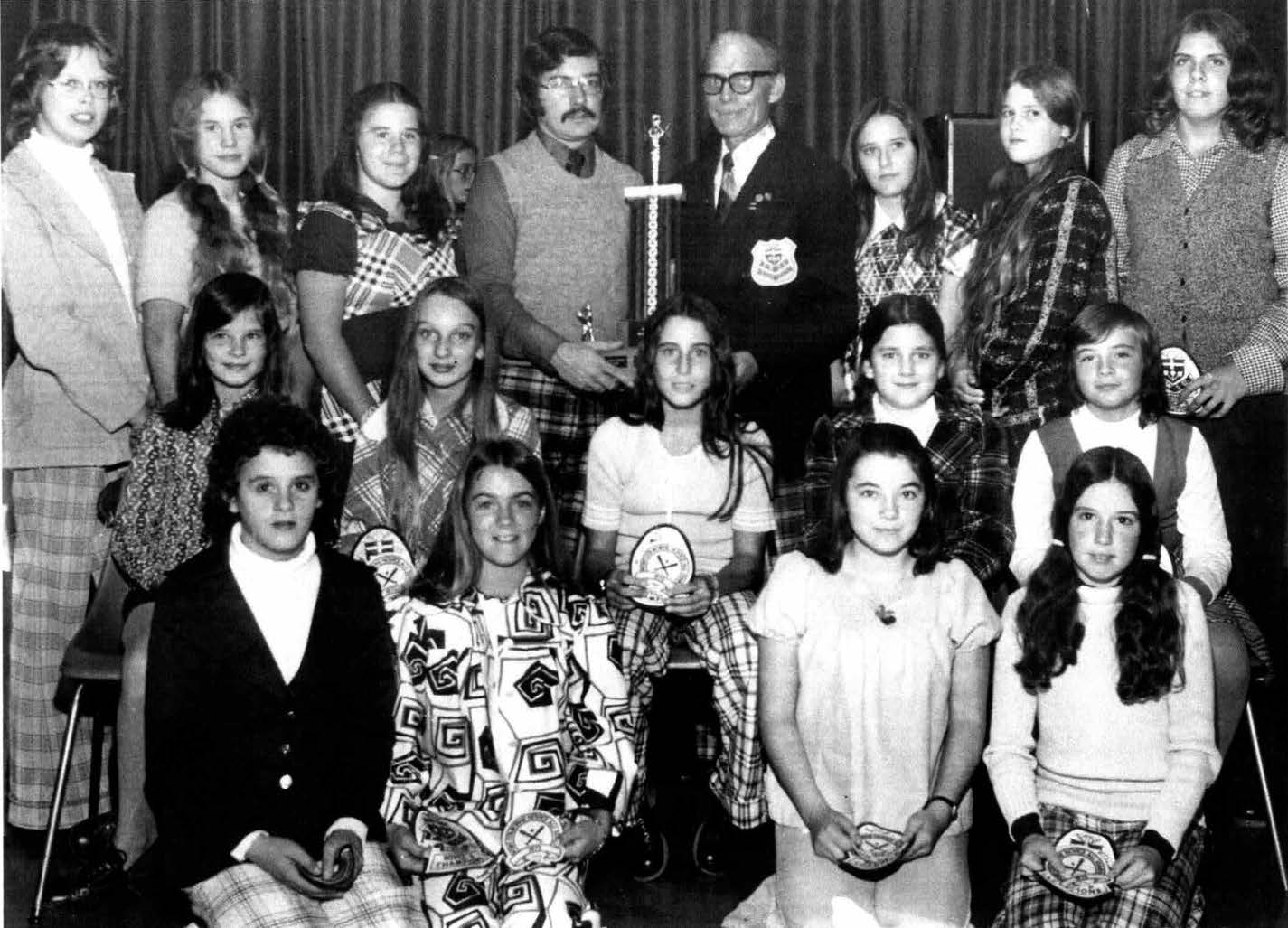 Novice Girls PWSU Champions, 1973