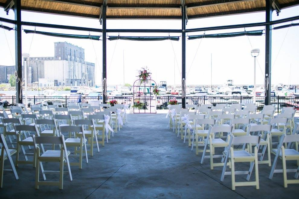 Wedding setup at Sugarloaf Marina Pavilion