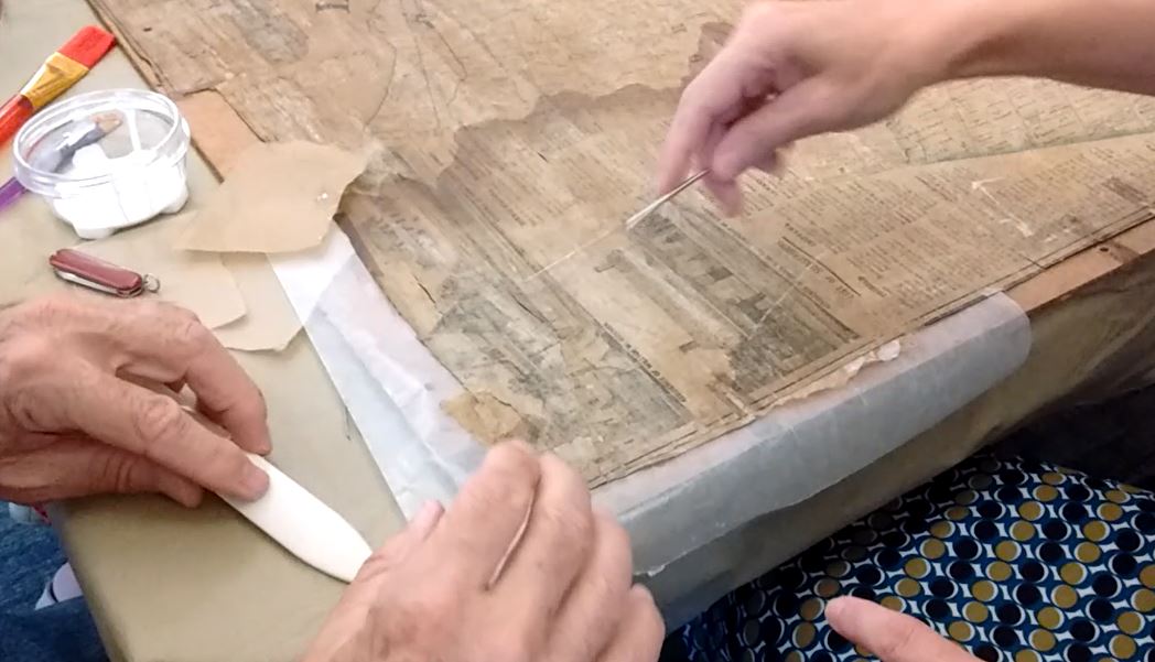 Paper Conservation Workshop repairing map