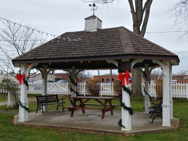 Outdoor picnic pavilion