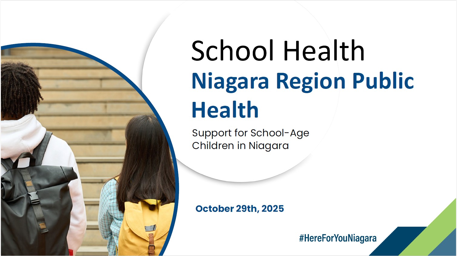 Cover page of School Health Presentation