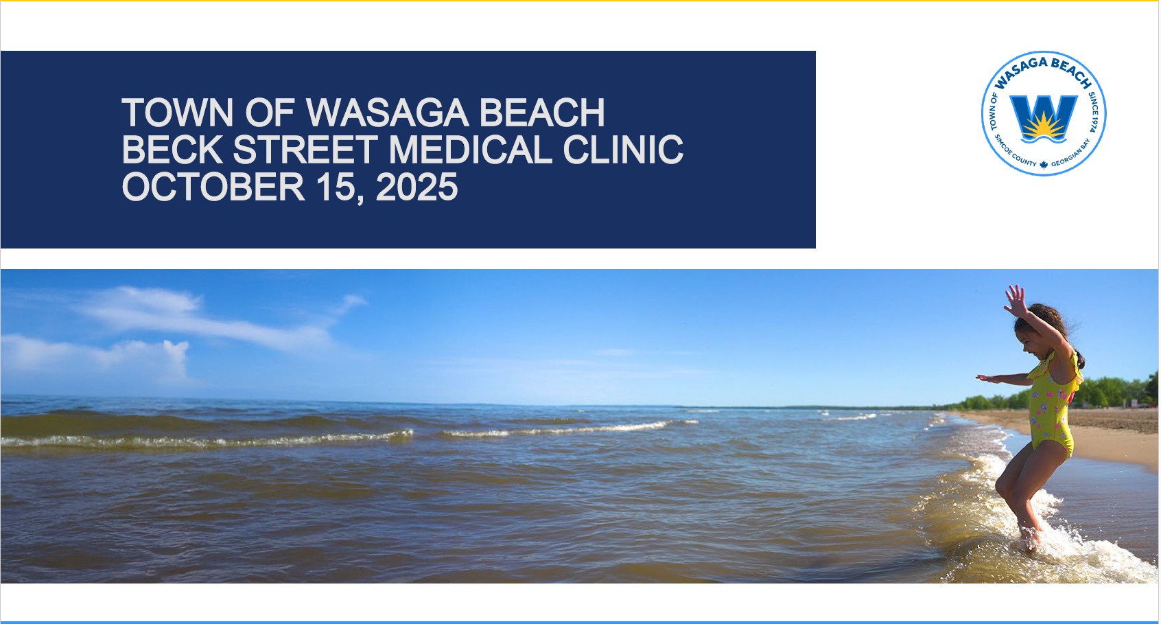 Town of Wasaga Beach Beck Street Medical Clinic October 15, 2025 Wasaga Beach Presentation Cover Page