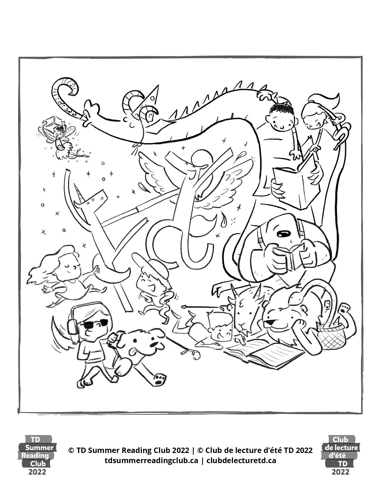 Colouring contest page party