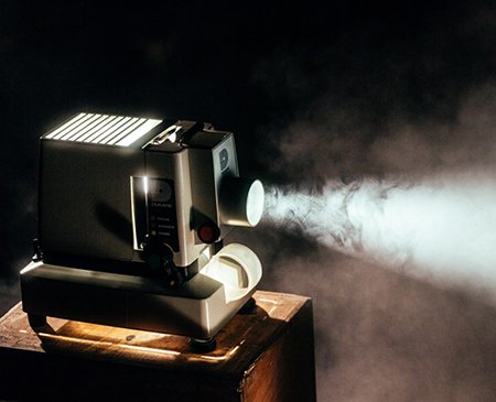 Old-style film projector