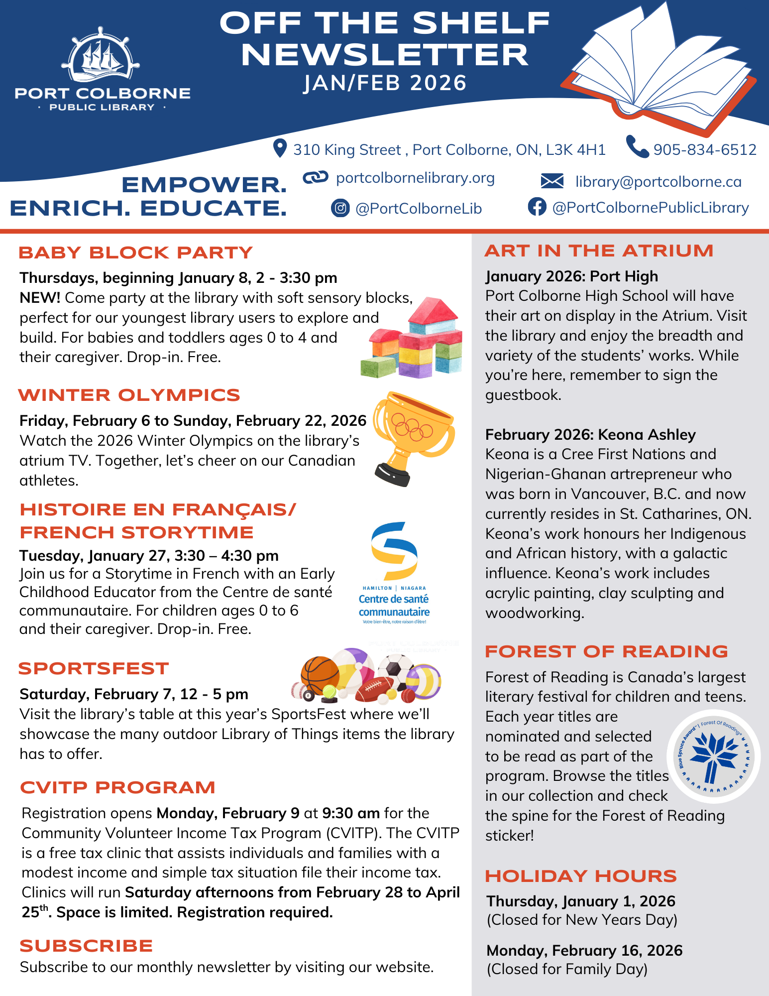 Screenshot of current newsletter Screenshot of current newsletter