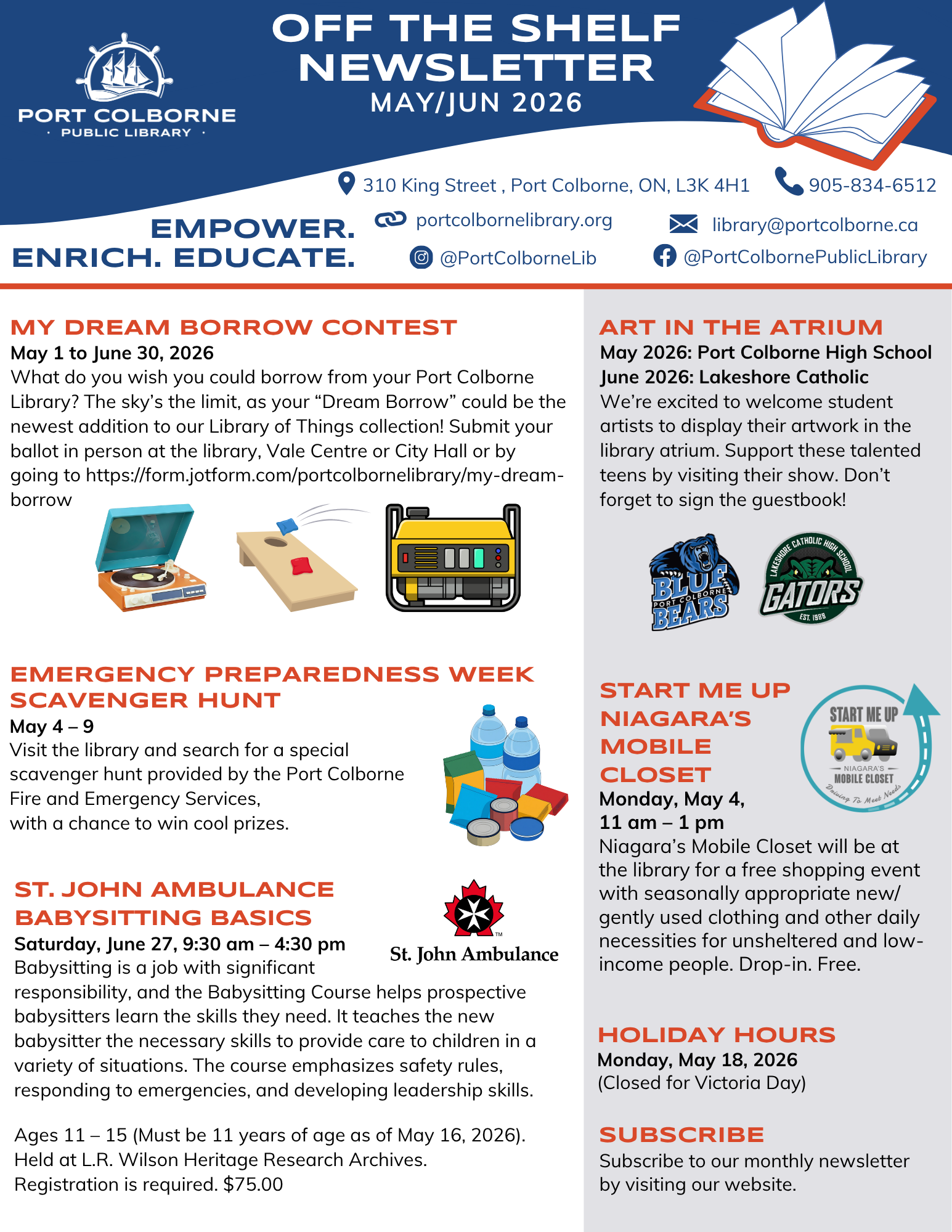 Screenshot of current newsletter Screenshot of current newsletter