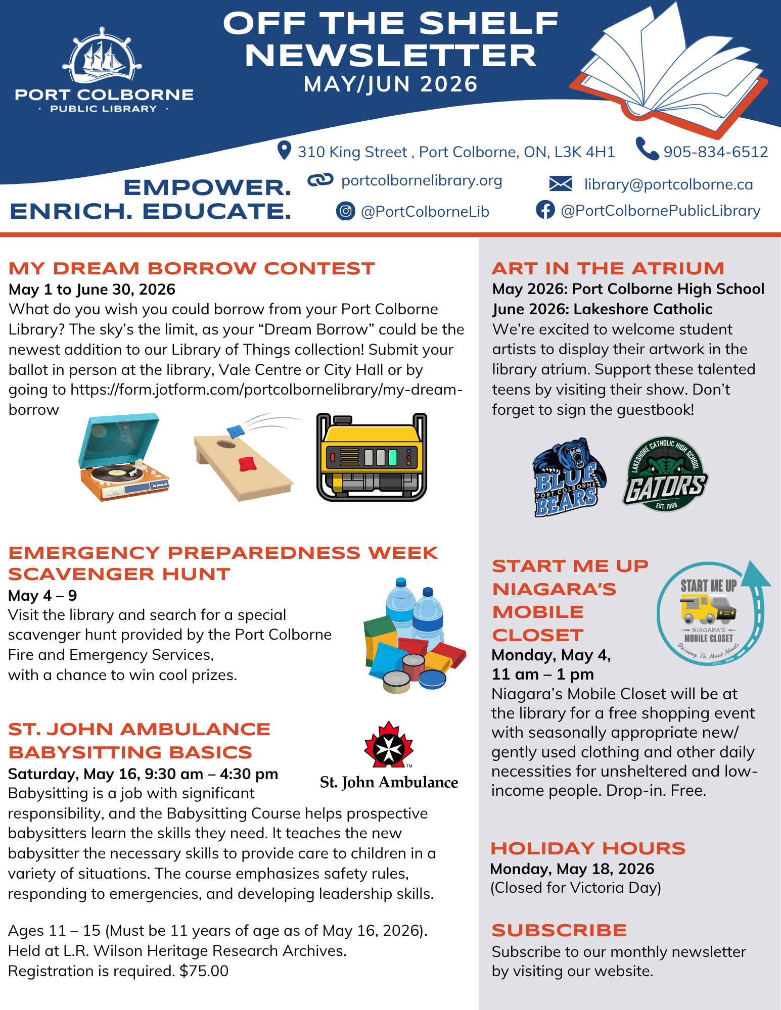 Screenshot of current newsletter Screenshot of current newsletter