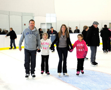 family skating